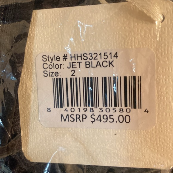 NWT Haute Hippie Paige Cross Front Midi Dress In Jet Black Size 2 - Picture 4 of 4